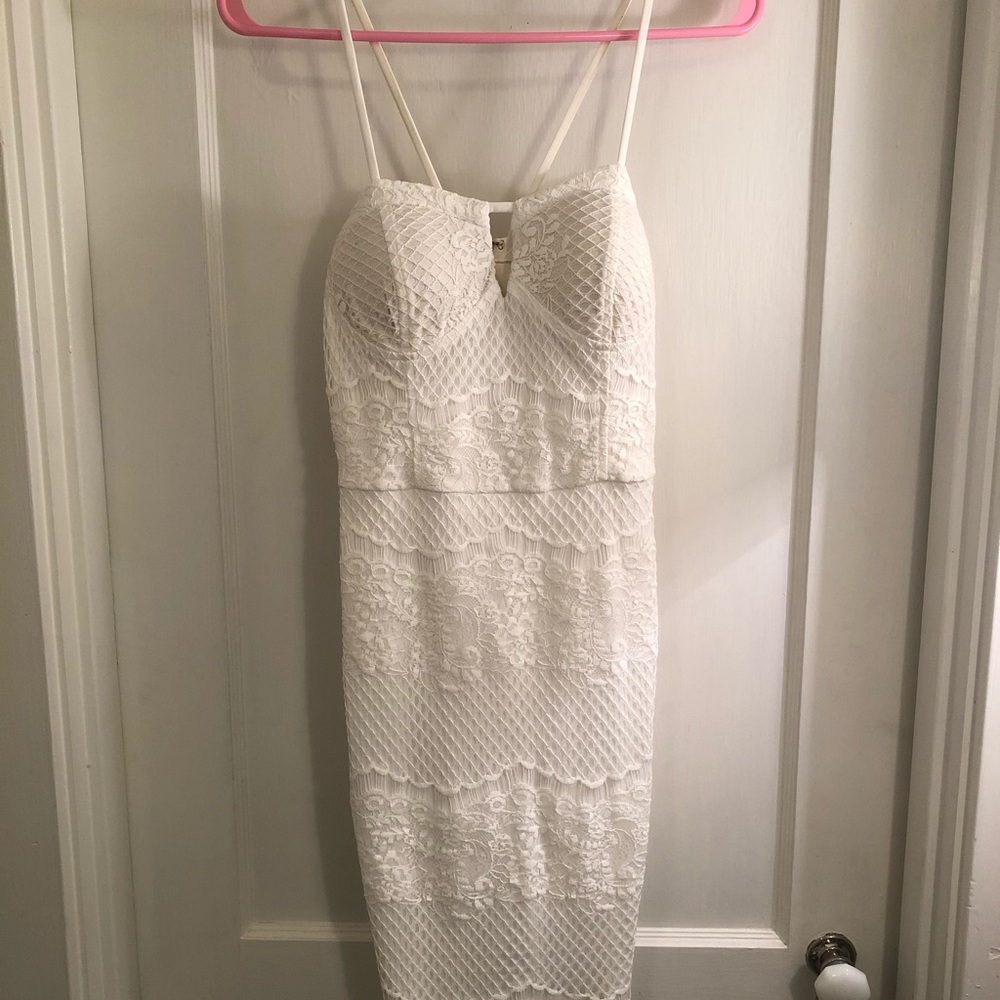 GUESS Fitted White Dress